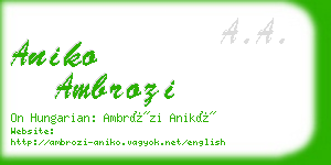 aniko ambrozi business card